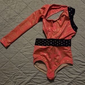 Glittery Pink and Gold Kids Bodysuit